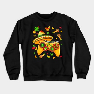 Cinco De Mayo Video Game Let's Fiesta Mexican 5 De Mayo Crewneck Sweatshirt